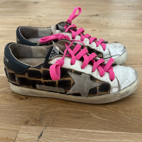 GOLDEN GOOSE GOLD PONY HAIR sneakers - Picture 1 of 4